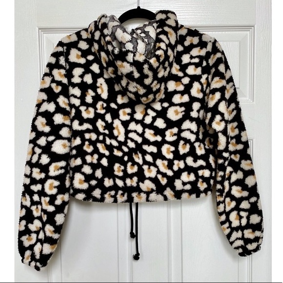 Wild Fable Faux Fur Cropped Hoodie - Size S - Picture 6 of 8